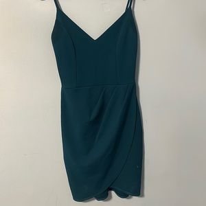Lulu’s Teal Bodycon Wrap Dress
